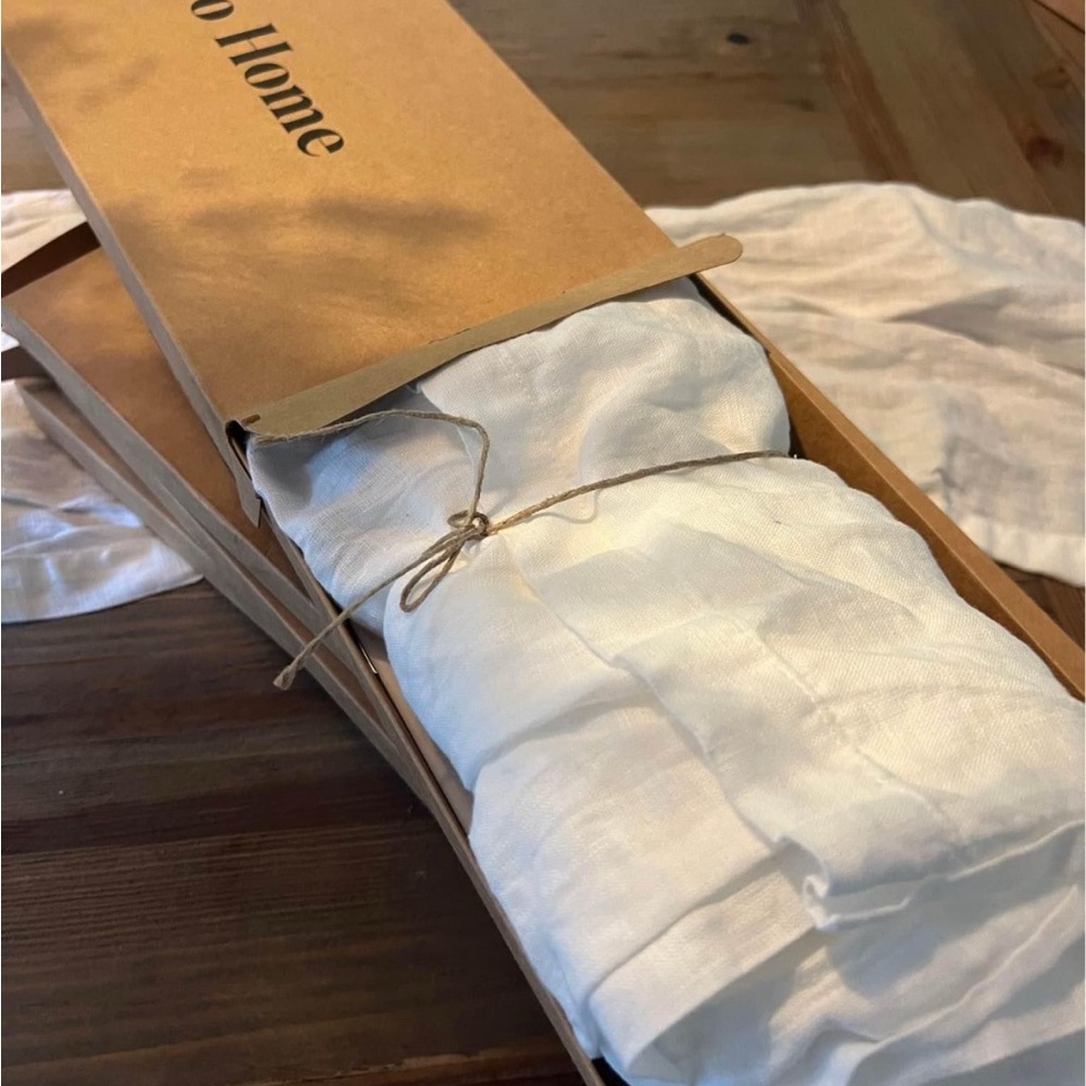 Solino Home White Linen Table Runner 14x120/6 Avail.